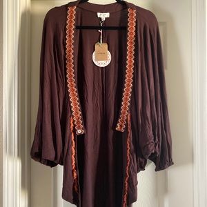 Umgee Embroidered Brown Cover- New with Tags!